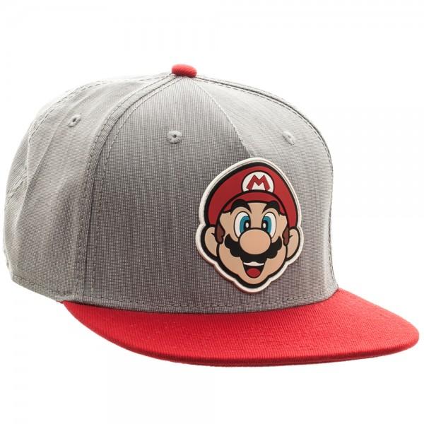 Nintendo Super Mario Bros - Mario Rubber Logo Snapback Cap - NintendoStore